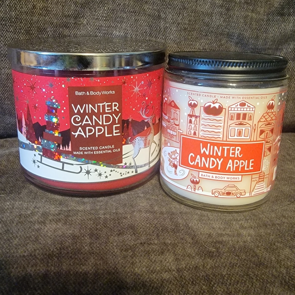 Set of candy apple bath & body works candles